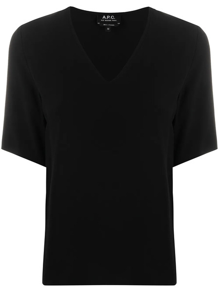  A.p.c. V-neck Relaxed-fit T-shirt - Black 