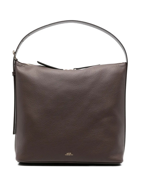  A.p.c. Vera Leather Tote Bag - Brown 