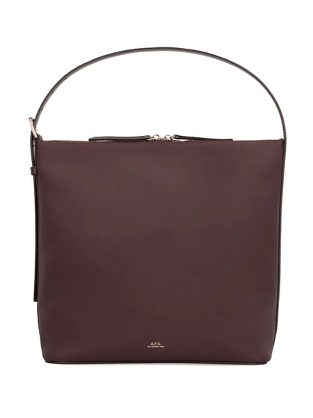  A.p.c. Vera Zip-top Leather Shoulder Bag - Brown 