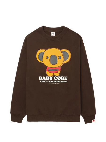  Apee™ By *a Bathing Ape® Baby Core Sweatshirt - Brown 
