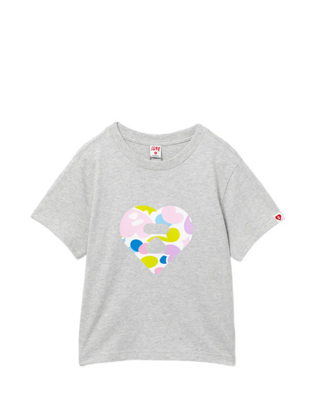  Apee™ By *a Bathing Ape® Heart-print T-shirt - Grey 