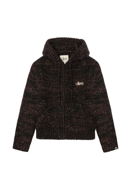  Apee™ By *a Bathing Ape® Hooded Zip Knitwear - Brown 