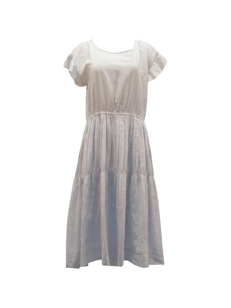  Apiece Apart Ruffled-sleeve Midi Dress - Blue 