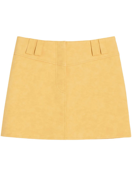  Apparis Faux-leather Mini Skirt - Yellow 