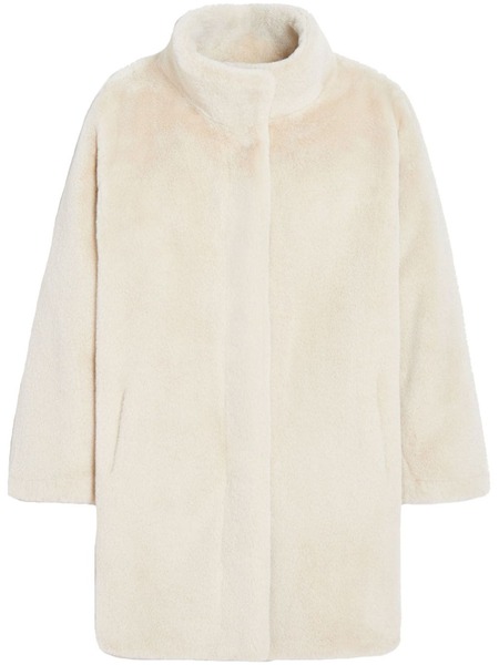  Apparis High-neck Faux Fur Coat - White 