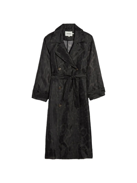  Apparis Lana Belted Trench Coat - Black 