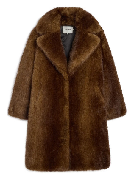  Apparis Steffi Notched-lapel Coat - Brown 
