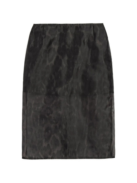  Apparis Tyra Leopard Midi Skirt - Black 