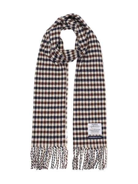  Aquascutum Checked Fringed Scarf - Neutrals 