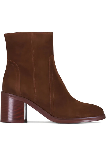  Aquatalia Panelled Block-heel Ankle Boots - Brown 