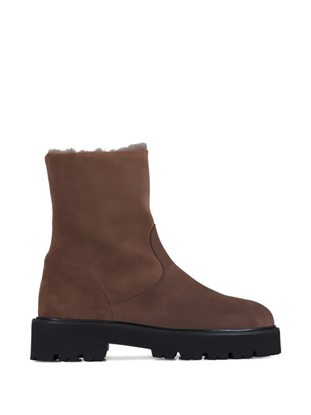  Aquatalia Suede Lug-sole Ankle Boots - Brown 