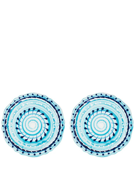  Aquazzura Casa Alegria Dinner Plates (set Of Two) - Blue 