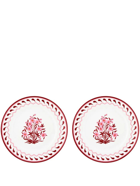  Aquazzura Casa Jaipur Dinner Plates (set Of Two) - Red 