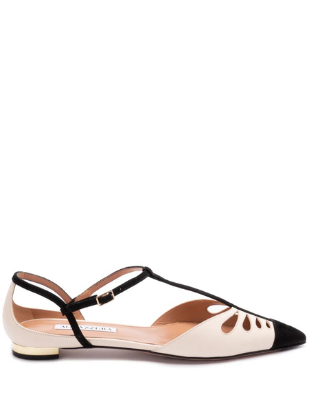  Aquazzura Cut-out Leather Pumps - Neutrals 
