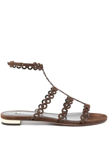  Aquazzura Infinity Chain Open-toe Sandals - Brown 