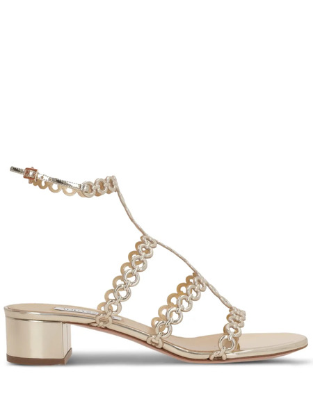  Aquazzura Infinity Chain Sandals - Gold 