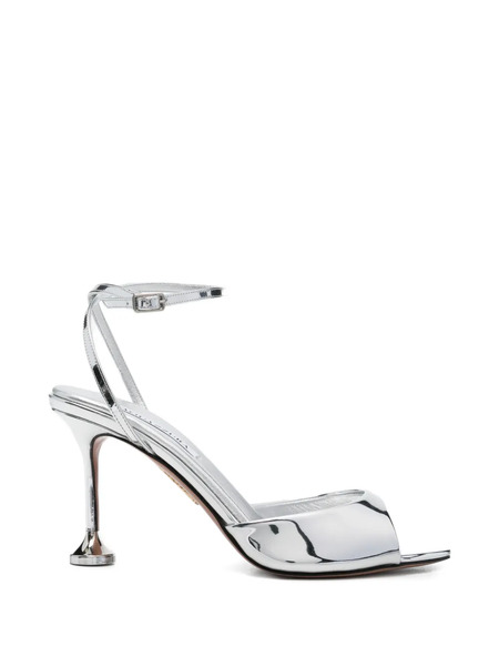  Aquazzura Juno Ankle Strap Sandals - Silver 