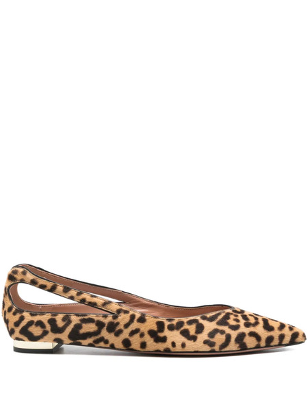  Aquazzura Leopard-print Ballet Flats - Brown 