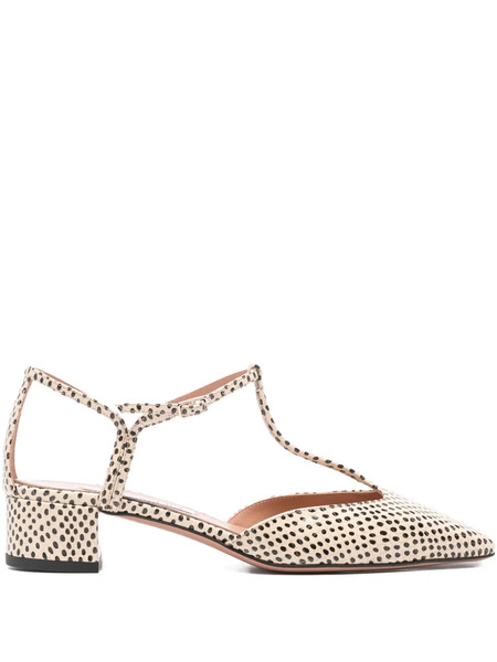  Aquazzura T-strap Patterned Pumps - Neutrals 