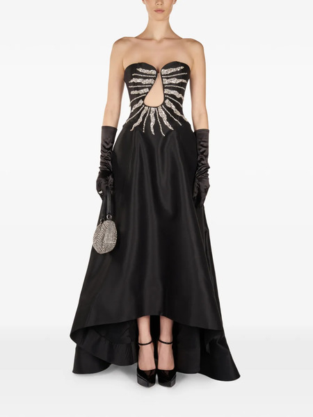  Araftu Embellished-detail Strapless Asymmetric Dress - Black 