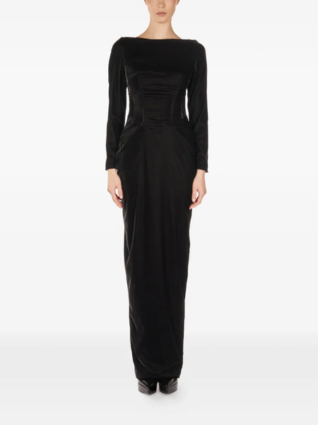  Araftu Long-sleeved Maxi Dress - Black 