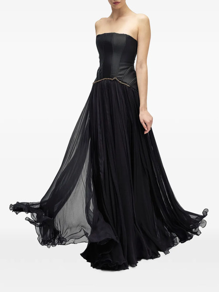  Araftu Strapless Embellished Gown - Black 