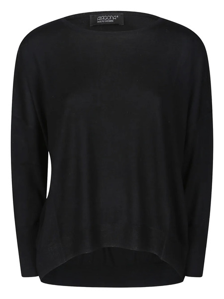  Aragona Boat-neck Wool Jumper - Black 