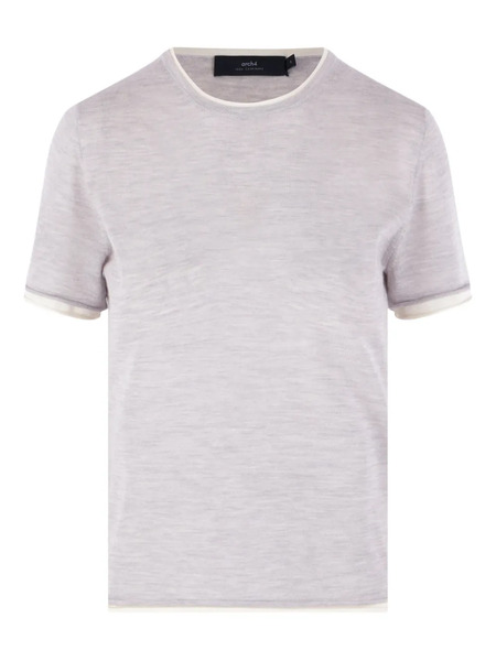  Arch4 Contrasting-edges Short-sleeve T-shirt - Grey 