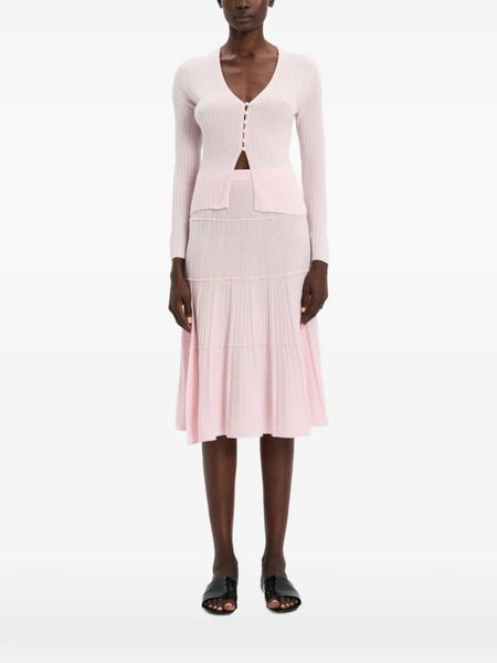  Arch4 Long-sleeve Ribbed Cardigan - Pink 