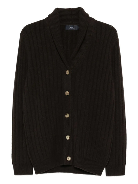  Arch4 Mr Denver Ribbed Shawl-collar Cardigan - Brown 