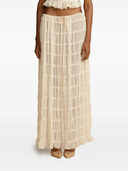  Arcina Ori Juliette Ruched Maxi Skirt - Neutrals 