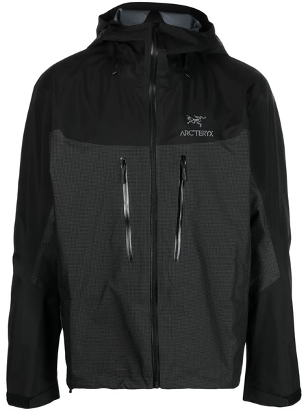  Arc'teryx Alpha Logo-embroidered Hooded Jacket - Black 
