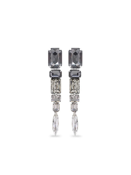 Area Crystal Drop Earrings - Grey 