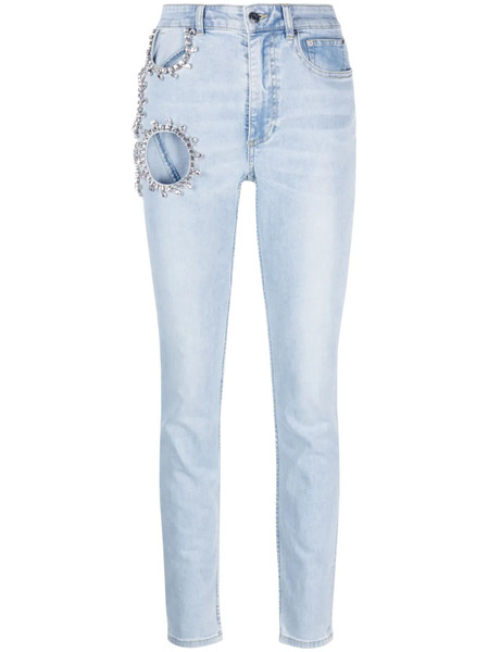  Area Crystal-embellished Jeans - Blue 