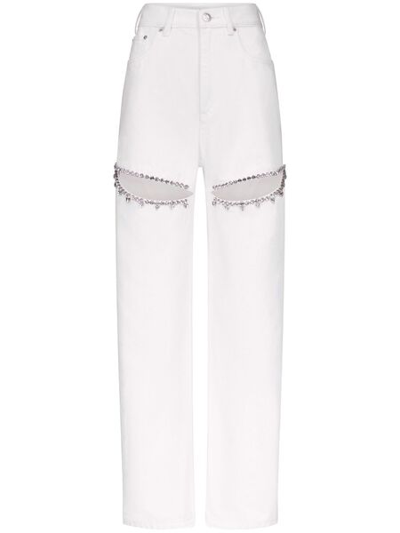  Area Crystal-embellished Jeans - White 