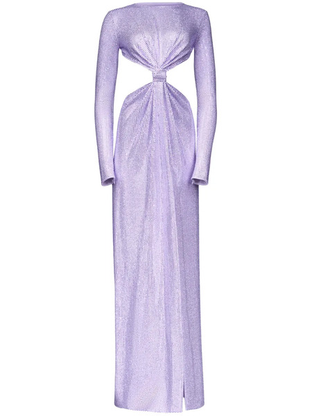  Area Crystal-embellished Knot Gown - Purple 