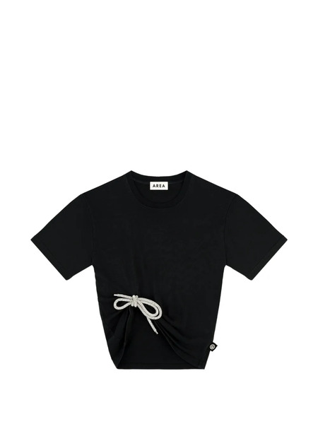  Area Crystal-embellished Knot T-shirt - Black 
