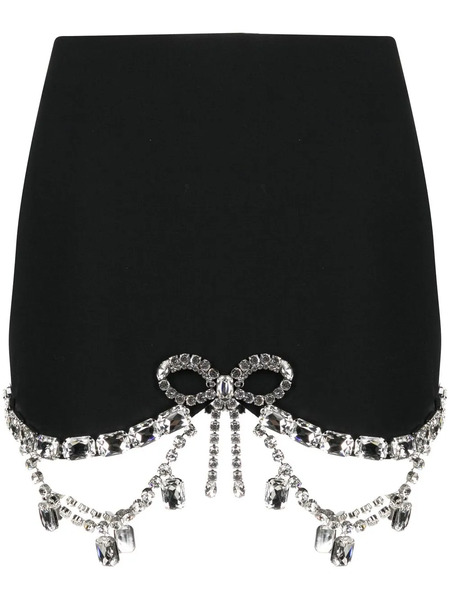  Area Crystal-embellished Mini Skirt - Black 