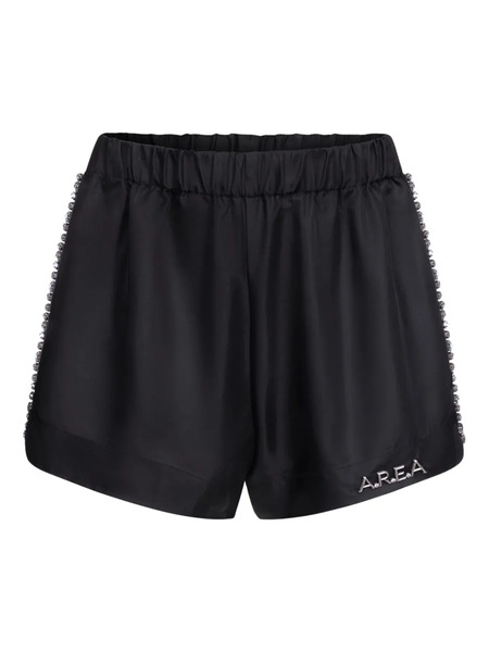  Area Crystal Trim Track Shorts - Black 