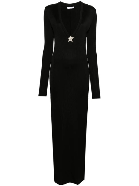  Area Fine-ribbed Maxi Dress - Black 