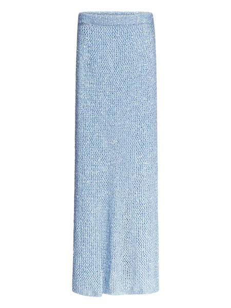  Area Maxi Sequin-embellished Skirt - Blue 