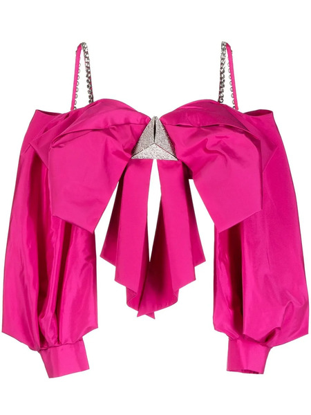 Area Oversized Bow-detail Top - Pink 
