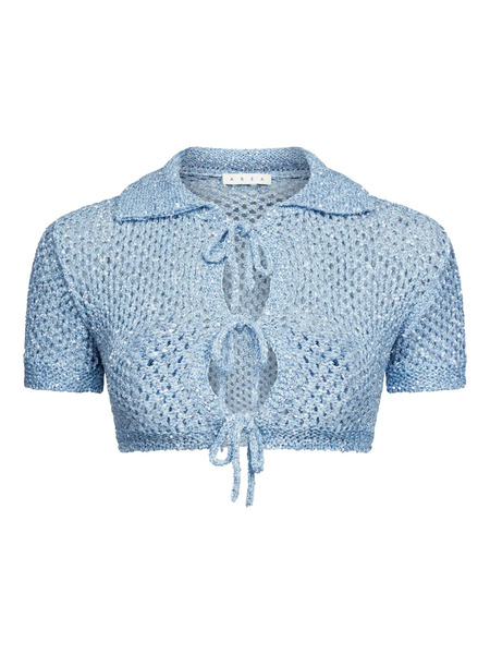  Area Sequin-embellished Cardigan - Blue 