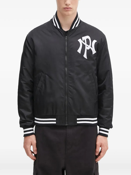  Aries Logo-detail Bomber Jacket - Black 
