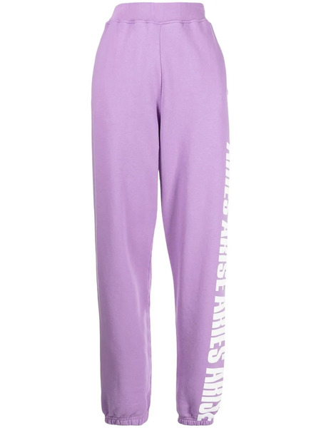  Aries Logo-print Cotton Track Pants - Purple 