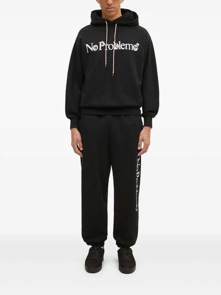  Aries No Problem Drawstring Hoodie - Black 