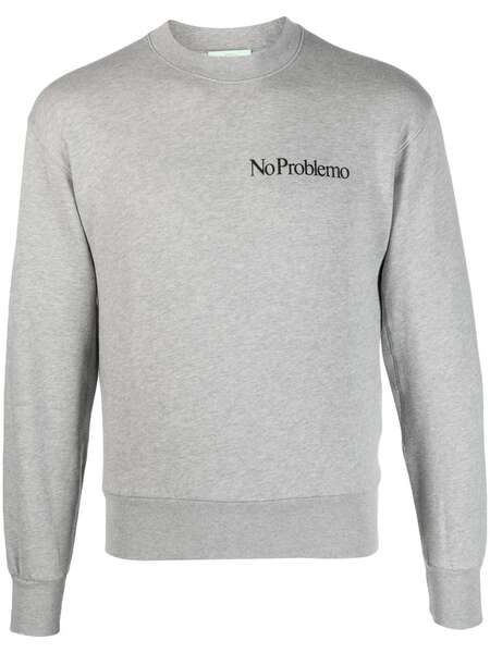  Aries No Problemo Print Sweatshirt - Grey 