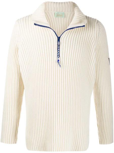  Aries Ribbed Knit Jumper - White 