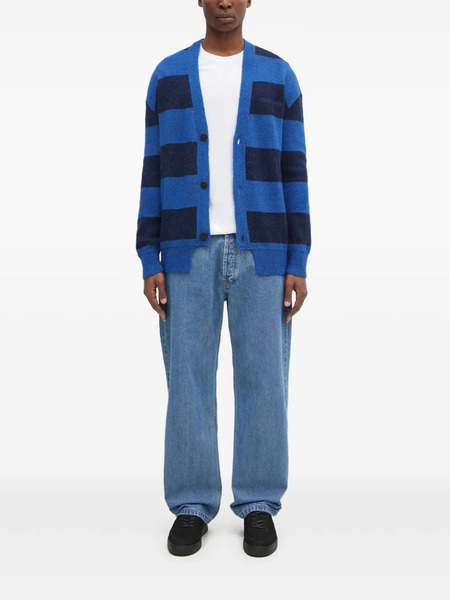  Aries Striped Buttoned Cardigan - Blue 