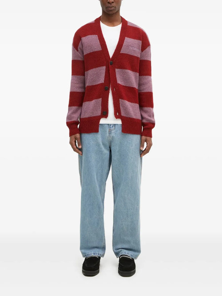  Aries Striped Cardigan - Red 
